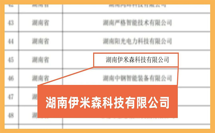 伊米森 | 工业和信息化部公示第七批专精特新“小巨人